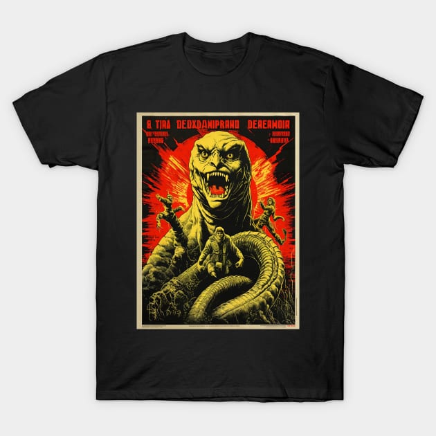 Vintage Reptilian Propaganda Poster T-Shirt T-Shirt by galenfrazer